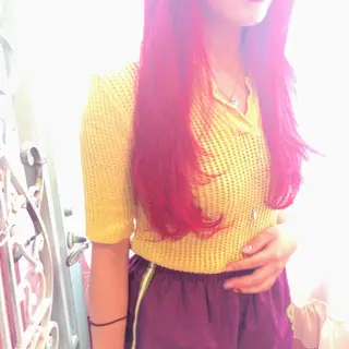 セミロング カラー パーマ ヘアアレンジ 表参道Lise おおいしおりのヘアスタイル