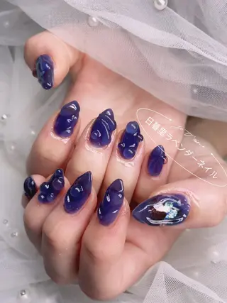 ネイル ラベンダー💖日暮里 ルル💖ネイルのネイルデザイン