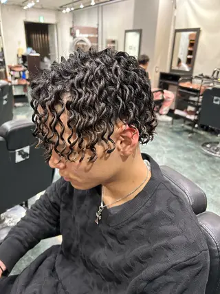 パーマ メンズ メンズ美容室 難波北川司のヘアスタイル
