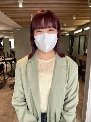 ミディアム カラー mei｜顔まわり ×透明感カラーのヘアスタイル