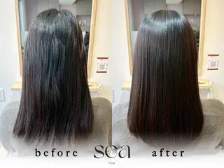 セミロング カラー パーマ 髪質改善 sea hair 新丸子 武蔵小杉【セア】所属・髪質改善sea 安田恵美のヘアスタイル