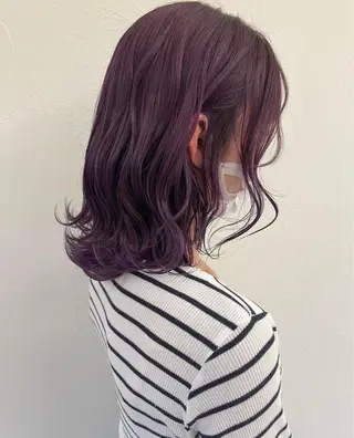 ミディアム カラー Agu hair time所属・time_ メラニーのヘアスタイル