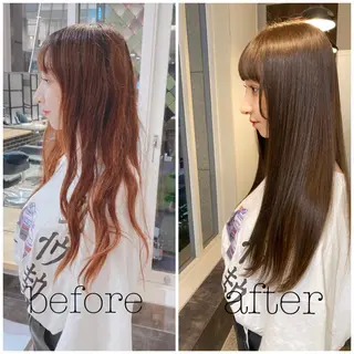 ロング 髪質改善🌈縮毛矯正 荻原　達矢のヘアスタイル