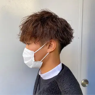 ショート パーマ メンズ 🟦ニュアンス/メン ズパーマ横浜🟦のヘアスタイル
