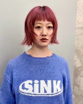 ショート カラー 簡単でかわいいパーマ ショート/緒方椋のヘアスタイル