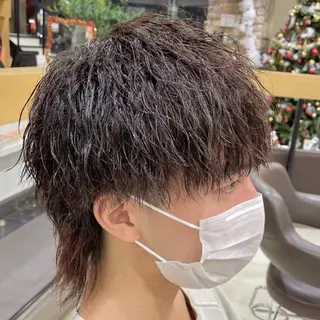 パーマ メンズ レイヤー/スパイキー ショート/坂本翔のヘアスタイル