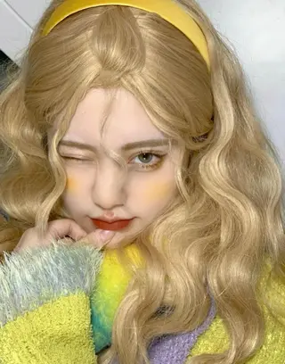 セミロング カラー レイヤー/柔色 カラー/SAkiのヘアスタイル