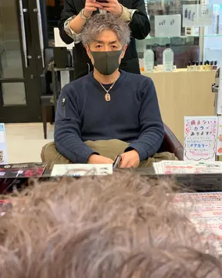 ショート カラー パーマ メンズ トータルビューティー K:R鶴川のヘアスタイル