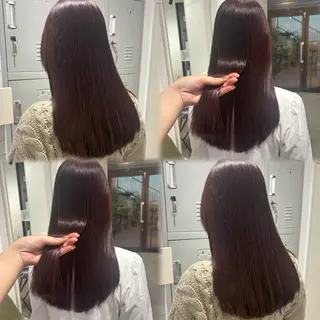 セミロング カラー 髪質改善ストレート /暖色カラー🎀🪞のヘアスタイル