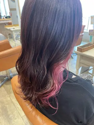 ロング カラー 上田 早恵のヘアスタイル