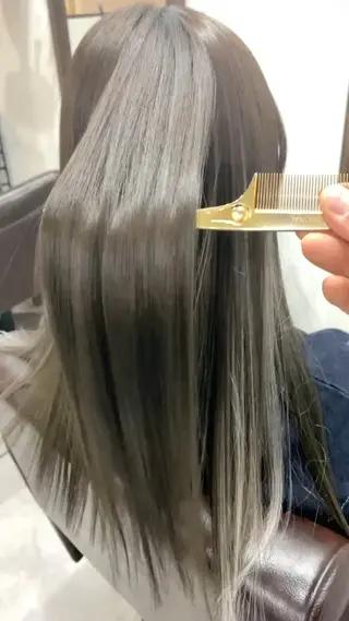 セミロング パーマ 中本 達也のヘアスタイル