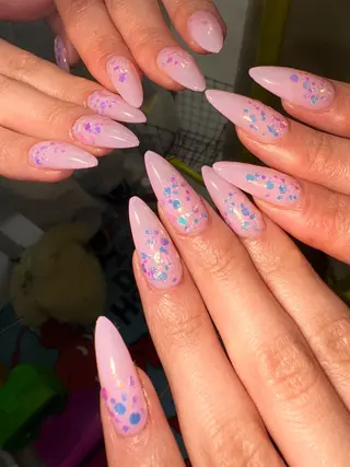ネイル 33nail✴️栄 スミレ❇️Gel-xのネイルデザイン