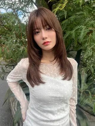 ロング カラー 髪質改善／レイヤー /柔らかさ/清水のヘアスタイル