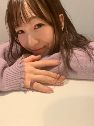 セミロング カラー 大井 奈那のヘアスタイル