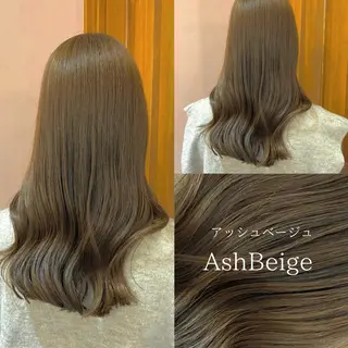 セミロング カラー 透明感カラー/韓国 ヘア🩶yuri🩵のヘアスタイル