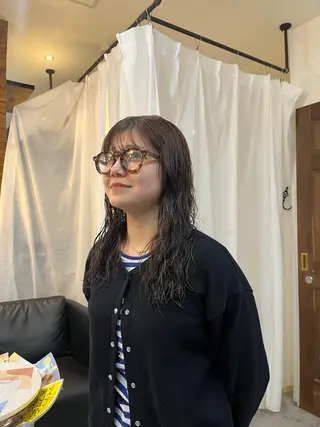 セミロング パーマ パーマ／透明感 🍃Hidetoraのヘアスタイル