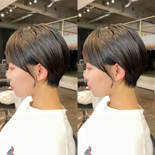 ショート レイヤー特化/小顔顔 周り/セノ/表参道のヘアスタイル