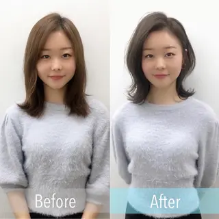ミディアム カラー NoWL所属・大人可愛いショート＊ NoWL栗原隆成のヘアスタイル