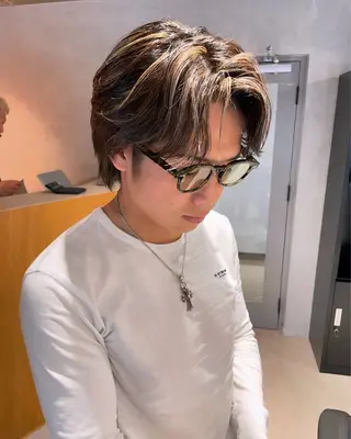 ミディアム カラー パーマ ヘアアレンジ メンズ メンズ特化 しゅうへいのヘアスタイル