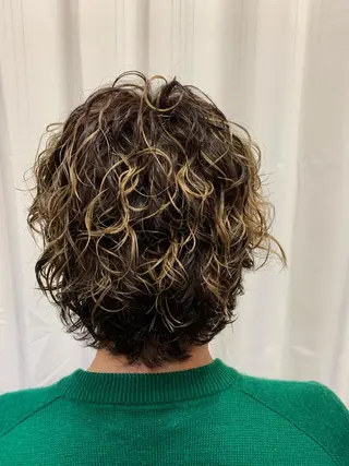 ミディアム パーマ メンズ labyrinthノーブル所属・メンズ特化西村 雄太のヘアスタイル