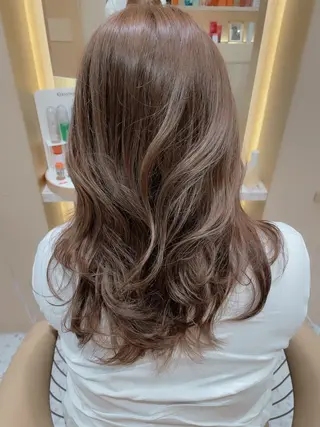 セミロング カラー 韓国ヘア/髪質改善 /Harunaのヘアスタイル