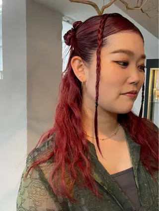 ロング ヘアアレンジ Then所属・mana/ハイトーン /ヘアアレンジ🎀のヘアスタイル