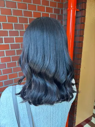 ミディアム シオン/艶髪カラー/ 韓国ヘアのヘアスタイル