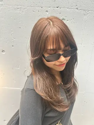 セミロング LUSTRE/ karen🌺のヘアスタイル