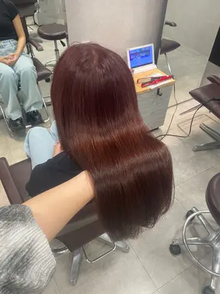 ロング カラー 髪質改善＆トリートメント over hair所沢店所属・韓国風/レイヤー/ 𝑵𝒂𝒏𝒂🩶のヘアスタイル