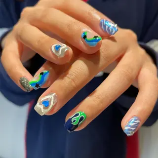 ネイル AOI✩⡱ y2kネイルのネイルデザイン