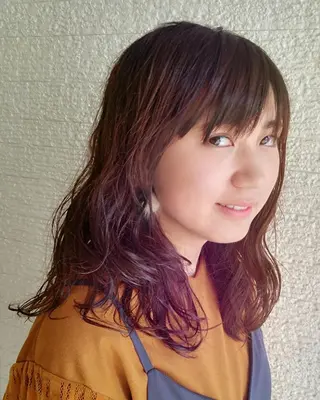 ロング パーマ カラー brut所属・SaKai Nozomiのヘアスタイル