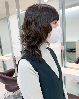 セミロング パーマ 原宿パーマ kazuのヘアスタイル