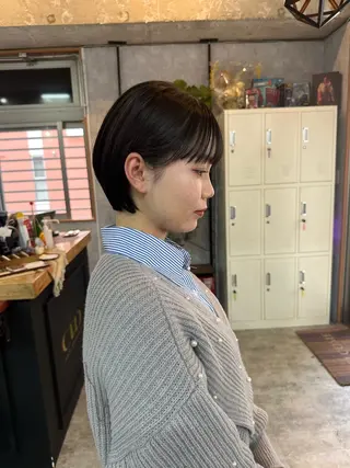 ショート C’LD hair  produce /シールドヘア所属・モテ髪/ボブ/ショー ト/アダチフウトのヘアスタイル