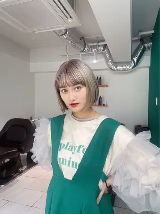 ミディアム カラー レイヤーカット /ハイトーンchaoのヘアスタイル