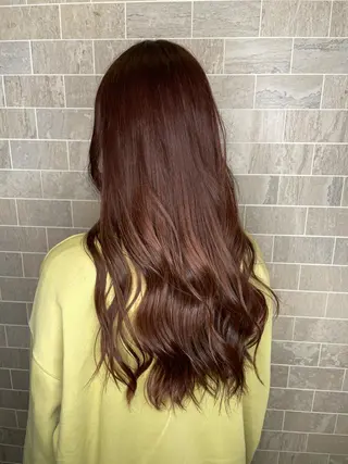 セミロング ブリーチ毛矯正.髪質 改善.髪にドラマをのヘアスタイル