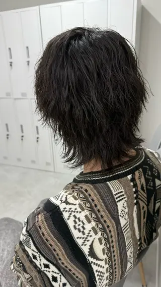 パーマ メンズ ニュアンス/フェザー /ウルフ/伶馬のヘアスタイル