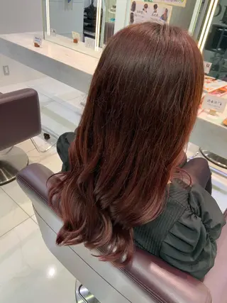 ロング カラー パーマ ヘアアレンジ ハイトーンカラー🤍 山下 優華のヘアスタイル