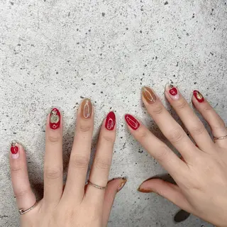 セミロング カラー パーマ ヘアアレンジ メンズ キッズ ネイル マツエク・マツパ Salon Ｋのネイルデザイン