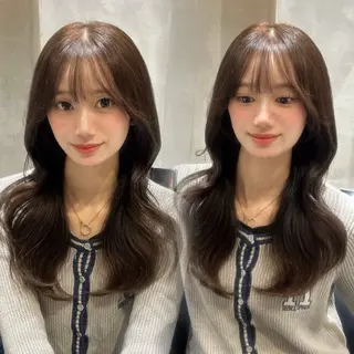 セミロング カラー 透明感×韓国ヘア 🇰🇷きららのヘアスタイル