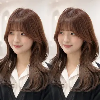 ロング ヘアアレンジ レイヤー♡透明感/ 艶カラー🦢こころのヘアスタイル