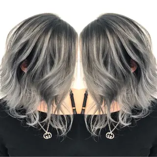 ミディアム アンドウ ユウ/ レイヤーカット/韓国のヘアスタイル