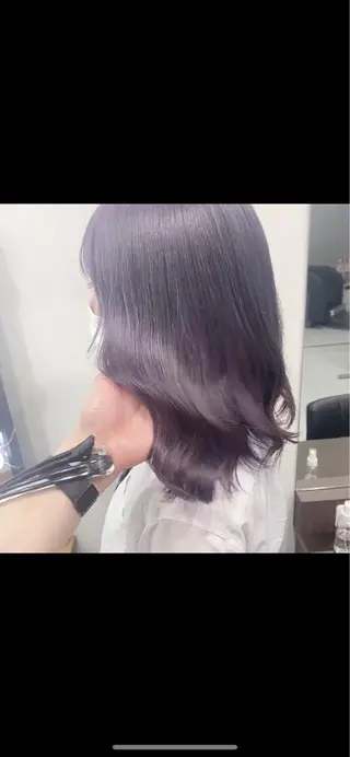 ミディアム カラー 韓国ヘア特化💍 tiam💍ブリーチのヘアスタイル