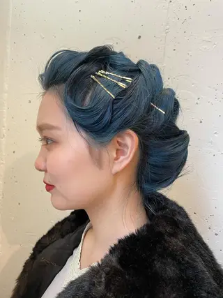 セミロング ヘアアレンジ 英語ok sohee ソヒ 305号室のヘアスタイル