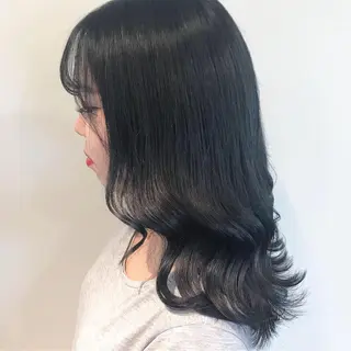 セミロング カラー knock【ノック】所属・烏丸韓国ヘア🇰🇷 ayaka🎀のヘアスタイル
