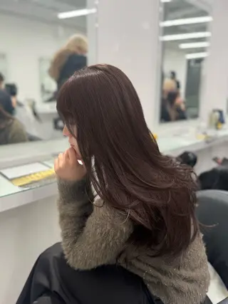 ロング カラー 透明感 カラーしゅうじのヘアスタイル