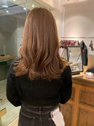 ロング カラー 透明感/オリーブ/ グレージュ/YUKAのヘアスタイル