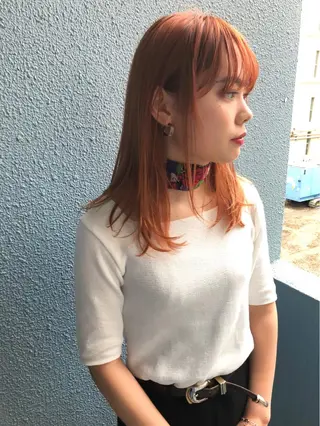 ロング カラー Pia hair Design Yakuin所属・Pia ツボイ ケイタのヘアスタイル