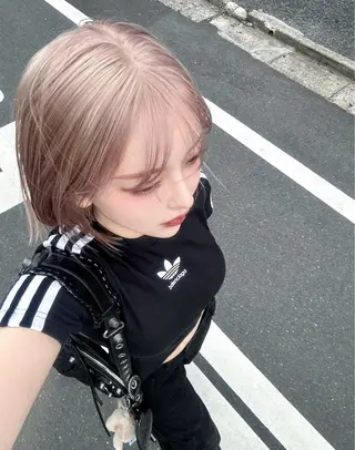 セミロング 韓国ガーリー🤍ハイ トーン🤍Ayanaのヘアスタイル