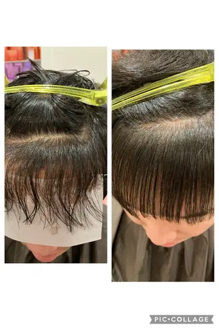 パーマ ブリーチ&ストレート 長谷川勇人のヘアスタイル