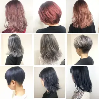 ミディアム カラー 竹内啓太 ボブのヘアスタイル